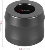⁦Linkidea 2 Pack Electric Power Razor Stand, Opening Dia 0.86" (22mm) Aluminum Alloy Men's Shaving Stand for Bathroom Countertops, Compatible with Heated Razor (Dark Grey)⁩ - الصورة ⁦3⁩