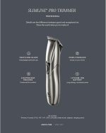 ⁦Andis Slimline® Pro D8 Li T-Blade Trimmer Chrome⁩ - الصورة ⁦3⁩