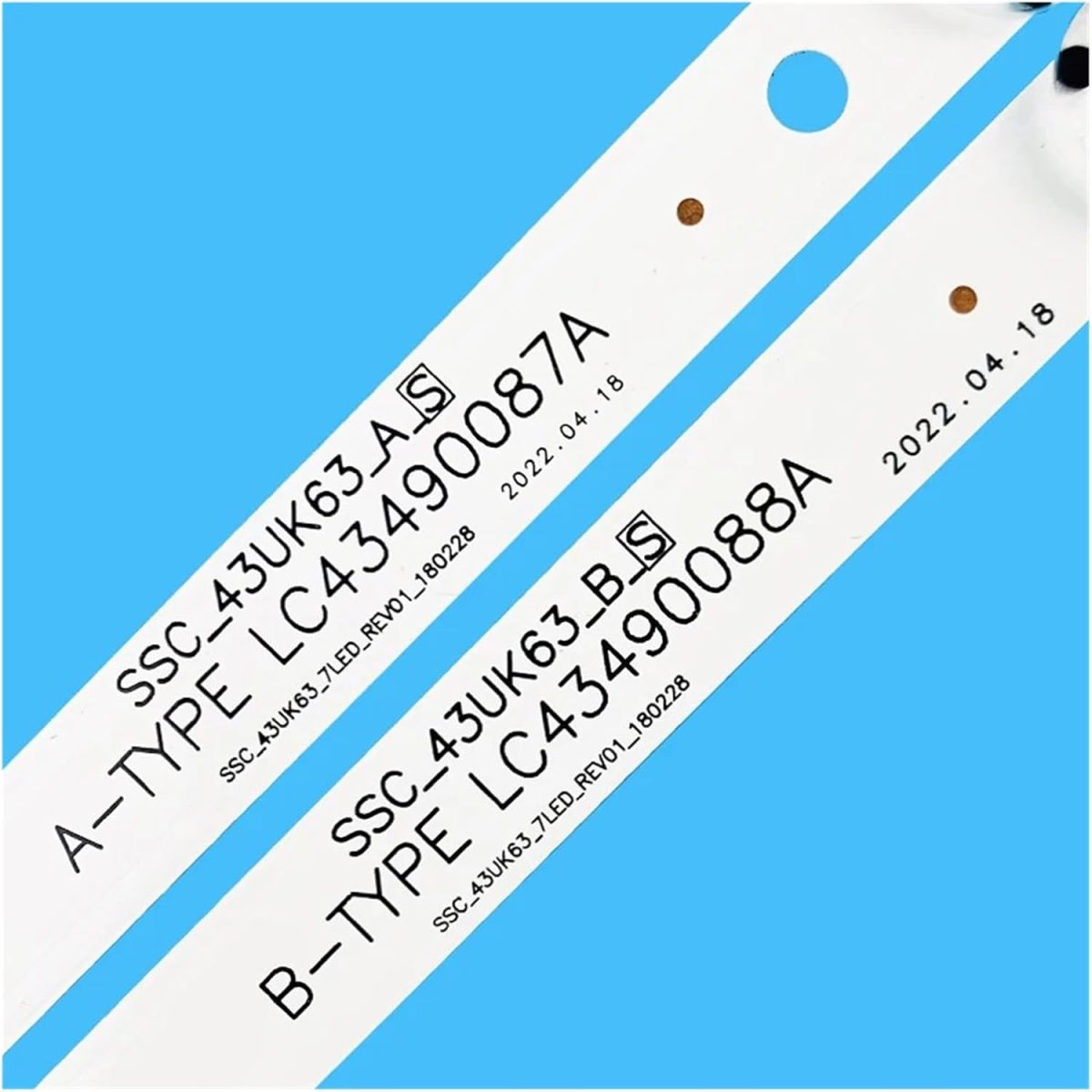 ⁦TILLOJJ New 6PCS/lot For 43" TV 43UJ6300 43uk6300eu 43uk6090pua 43UM6910PUA LC43490087A LC43490088A LC43490077A LC43490078A For S.SC-43UK63⁩ - الصورة ⁦2⁩