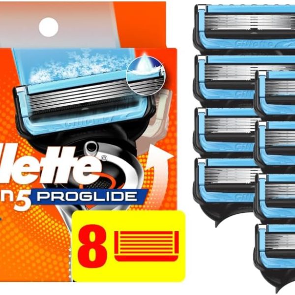Gillette ProGlide Chill Men’s Razor Blades, 8 Blade Refills