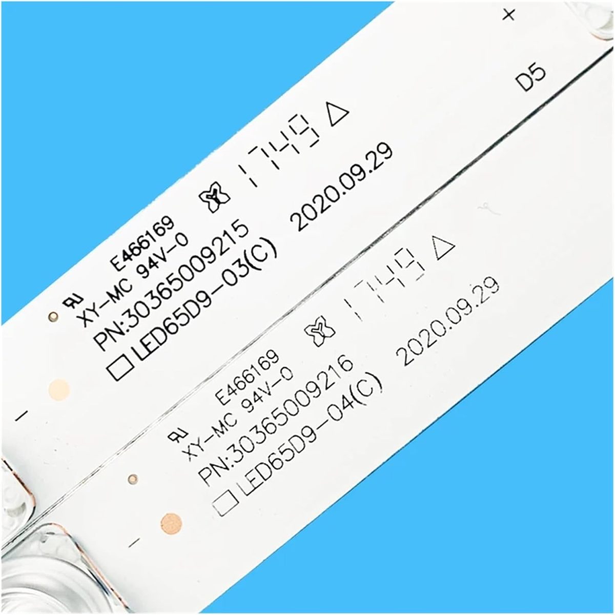 ⁦New 16PCS/lot 720mm 9LEDs 3V For 65"TV LED65D9-03 LED65D9-04 LED65D09-ZC14AG-01 LS65AL88A72 G65Y-T F65N 30365009207 LSC650FN05-W⁩ - الصورة ⁦2⁩