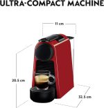 ⁦Nespresso Essenza Mini D30 Espresso Capsule Coffee Machine, 0.6 L, 19 Bar Pressure, Red⁩ - الصورة ⁦4⁩