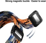 ⁦KEYSJEFF Compatible with Apple Watch Strap 45mm 44mm 42mm 41mm 40mm, Braided Nylon Sport Band Adjustable Elastics Magnetic Buckle Straps for Iwatch Series 9/8/7/6/SE/5/4⁩ - الصورة ⁦3⁩