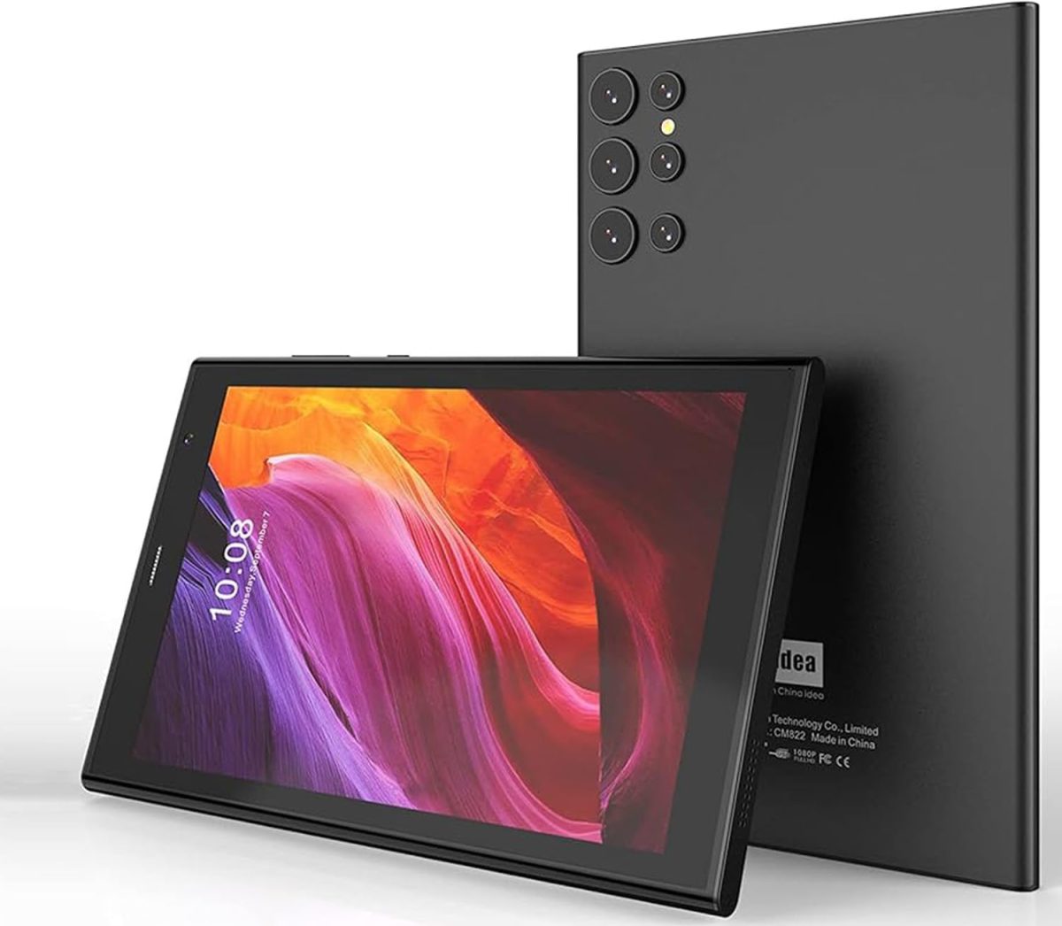 تابلت سي ايديا CM822 سمارت بشاشة 8 بوصة للأطفال - 6GB|256GB، اندرويد تاب واي فاي وشريحة اتصال واحدة 5G LTE، يدعم زووم ومايكروسوفت (أسود)