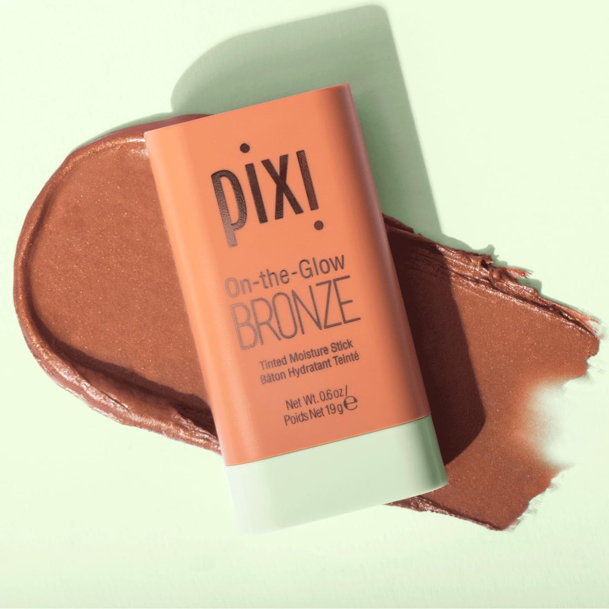 ⁦Pixi On-The-Glow Bronze - Richglow, Hydrating Tinted Moisture Bronzer Stick With Ginseng, Aloe Vera & Fruit Extracts, For Cheeks & Lips, 19G 0.6Oz, Paraben-Free⁩ - الصورة ⁦2⁩