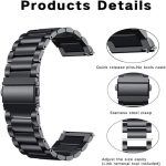 ⁦FitTurn Metal Watch Band Compatible with Huawei Watch 4 Pro/GT Runner/GT4 46mm/GT3 46mm/GT2 46mm Wrist Strap Compatible with Huawei Watch 3/Watch 3 Pro Bands for Huawei Watch GT2 Pro/GT3 Pro Bracelet⁩ - الصورة ⁦3⁩
