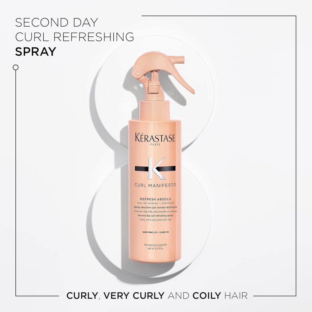 ⁦Kérastase Curl Manifesto Refresh Absolu Curl Refreshing Spray for Unisex 190ml⁩ - الصورة ⁦2⁩