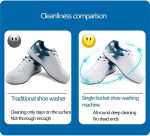 ⁦DENX Mini Shoe Washing Machine, 4.8 kg Capacity, 2-in-1 for Clothes and Shoes, Bionic Wave Wheel -DX2041⁩ - الصورة ⁦3⁩