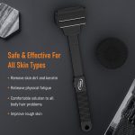 ⁦ADTC Manual Men's Back Shaver and Electric Back Scrubber Fit, Back Shaver for Men with Electric Back Scrubber for Shower-Includes 6 Safety Shave Heads and Ergonomic Handle for Exfoliating and Massage⁩ - الصورة ⁦4⁩