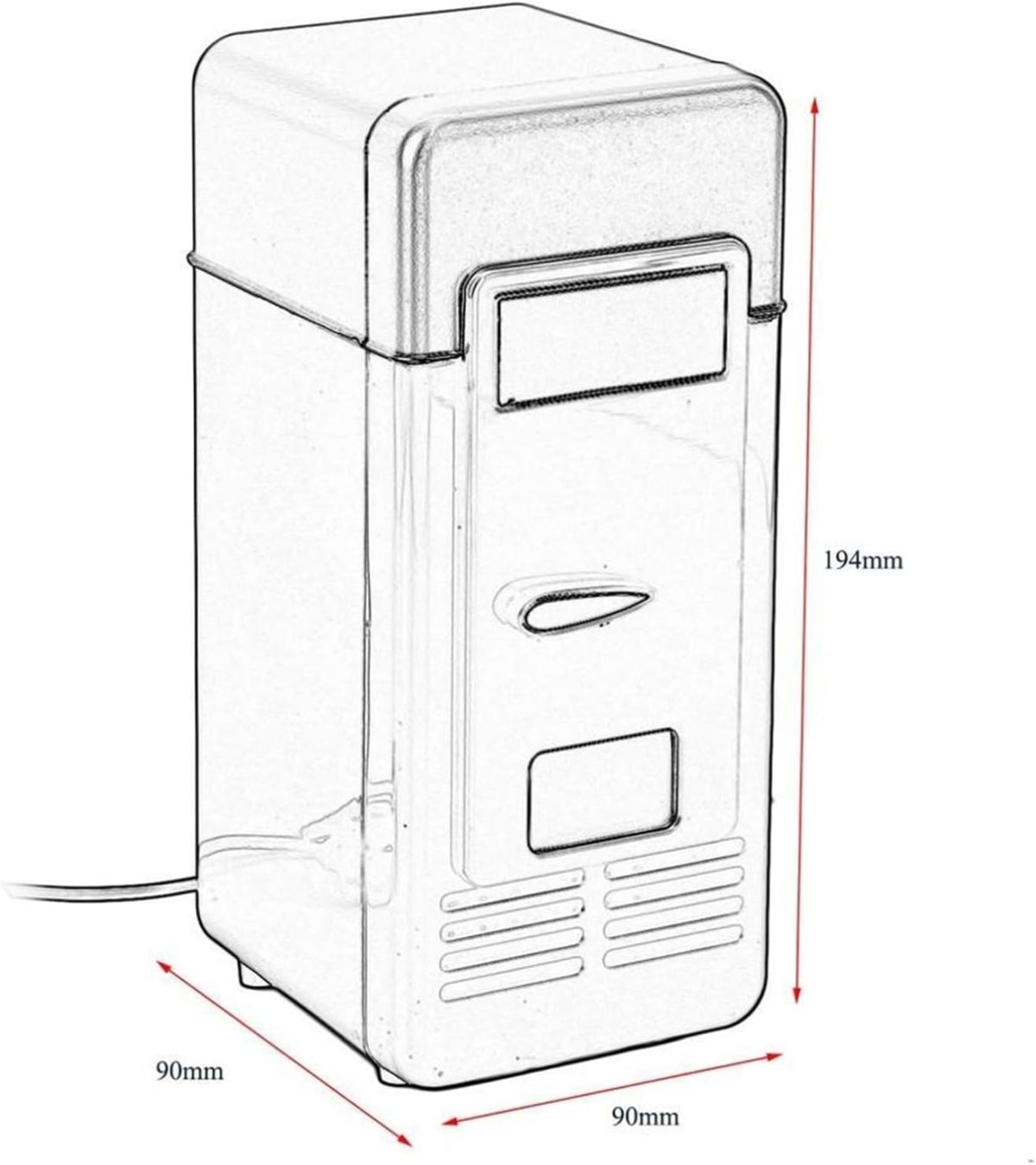 ⁦DDCVFREE Mini fridge Energy saving and environmental protection car portable mini beverage cooler⁩ - الصورة ⁦2⁩