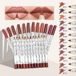 ⁦Azonee 12 Colors Matte Lip Liner Pencil Set, Long Lasting Fade Resistant Lip Pencil, Professional Lip Liner Set, Firm yet Smooth, Contour and Line with Ease⁩ - الصورة ⁦5⁩