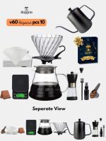 ⁦Doppio V60 – 10 Piece Premium Coffee Brewing Set⁩ - الصورة ⁦3⁩