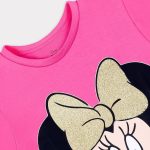 ⁦Disney Girls Disney Minnie Mouse Kids Girls Short Sleeves T-Shirt Western (pack of 1)⁩ - الصورة ⁦4⁩