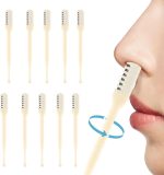 10 Pcs Double-Sided Nose Hair Trimmer, Head Nose Hair Cutter, Tail Ear Picker, 2-in-1 Manual Nose Hair Cutter with Ear Picker, Nostril Hair Remover Tool,Portable and Convenient, Washable