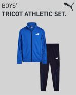 ⁦PUMA Boys' Pants Set - 2 Piece Tricot Athletic Zip Up Jacket Sweatshirt and Active Jogger Pants - Boys Activewear Set (4-16), Size⁩ - الصورة ⁦2⁩