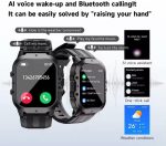 ⁦Smart Watch for Men/Women with Bluetooth Call, HD Touch Screen, Health Fitness Tracker, Heart Rate Monitor,100+ Sports Mode - Wireless charging for iOS/Andriod Green⁩ - الصورة ⁦3⁩
