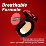 ⁦[xMini Sizex] TIRTIR Mask Fit Red Cushion Foundation | Long-Lasting, Lightweight, Buildable Coverage, Semi-Matte Finish, Korean Cushion Foundation (17C Porcelain, 0.15 Fl Oz)⁩ - الصورة ⁦5⁩