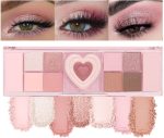 12 Colors Nude Natural Pink Matte Shimmer Eyeshadow Palette, High Pigmented Brown Eye Shadow Primers Powder Palet for Eye Makeup, Blendable Powder, Flawless & Natural Long-Lasting Makeup Palette