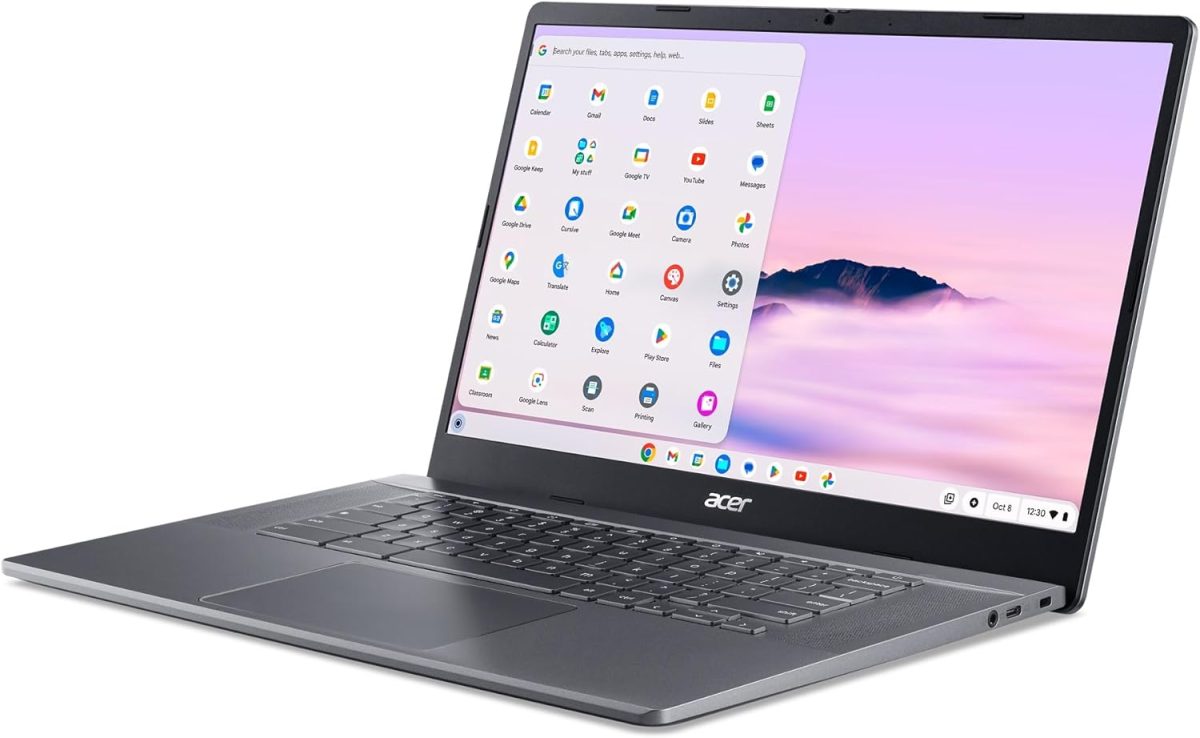 ⁦acer Chromebook Plus 515 Laptop with Google AI – 15.6" Full HD 1920 x 1080 IPS Touch Display | Intel Core i3-1305U | 8GB LPDDR5X | 256GB SSD | Wi-Fi 6E | FHD Camera | Chrome OS | CB515-2HT-33M4⁩ - الصورة ⁦14⁩