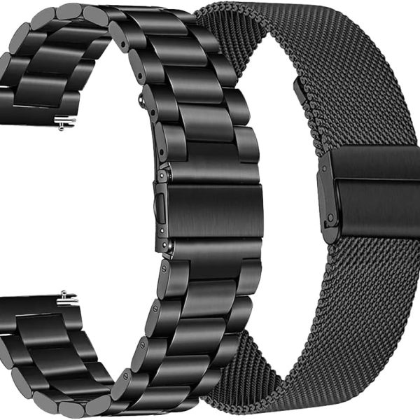 FitTurn Metal Watch Band Compatible with Huawei Watch 4 Pro/GT Runner/GT4 46mm/GT3 46mm/GT2 46mm Wrist Strap Compatible with Huawei Watch 3/Watch 3 Pro Bands for Huawei Watch GT2 Pro/GT3 Pro Bracelet