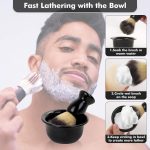 ⁦Erweicet 3 in 1 Shaving Brush Set with Shaving Soap Bowl & Shaving Stand & Hair Shaving Brush for Men⁩ - الصورة ⁦5⁩