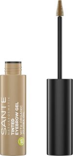 Sante Naturkosmetik Tinted Eyebrow Gel 01 Blondie, Liquid Eyebrow Mascara for Light Eyebrow Colour, Shapes Brows & Fills Gaps Vegan, 3.5 ml