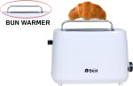 ⁦Techno Best 650W 2 Slice Electric Toaster/Efficient Breakfast Toasting/Breakfast machine with Browning control/Plastic/White/BET-01P⁩ - الصورة ⁦2⁩