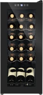Avcbno Wine cooler 52L Transparent Roll Sheet Glass Compressor Door Closet Wine Fridge Freezer