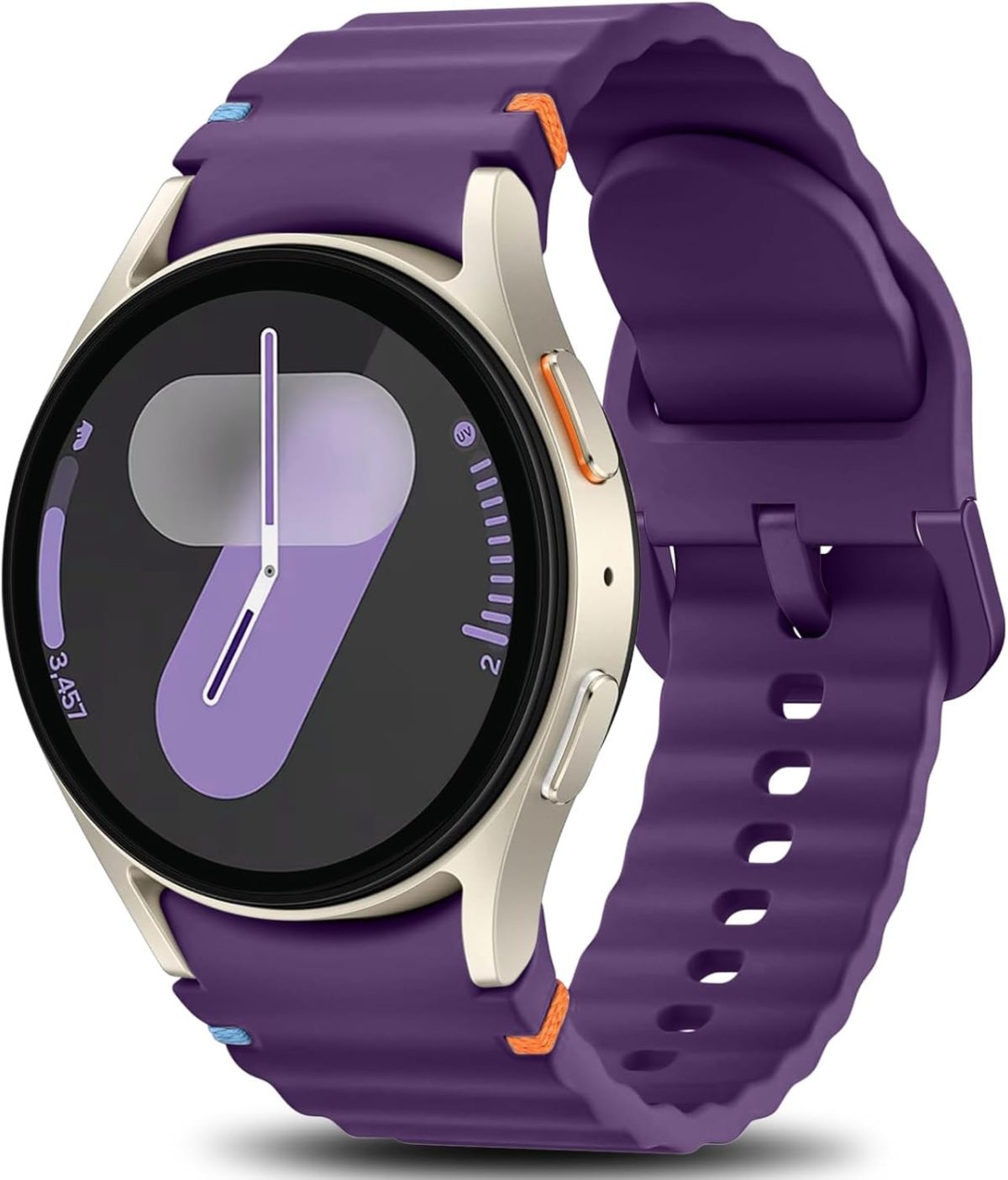 Upeak Sport Strap Compatible with Samsung Watch Strap 7 6 5 4 40mm 44mm - Galaxy Watch 6 4 Classic 5 Pro 45mm, 20mm Soft Silicone Band for Men Women