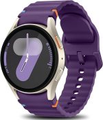 Upeak Sport Strap Compatible with Samsung Watch Strap 7 6 5 4 40mm 44mm - Galaxy Watch 6 4 Classic 5 Pro 45mm, 20mm Soft Silicone Band for Men Women