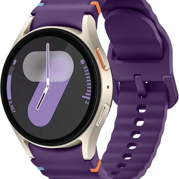 Upeak Sport Strap Compatible with Samsung Watch Strap 7 6 5 4 40mm 44mm - Galaxy Watch 6 4 Classic 5 Pro 45mm, 20mm Soft Silicone Band for Men Women