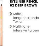 ⁦SANTE Naturkosmetik Eyeliner Pencil 02 Deep Brown, Kajal Eyeliner in Brown Colour, Kajal Pencil, Colour-Intense Creamy Texture, Vegan, 1, 14 g⁩ - الصورة ⁦4⁩