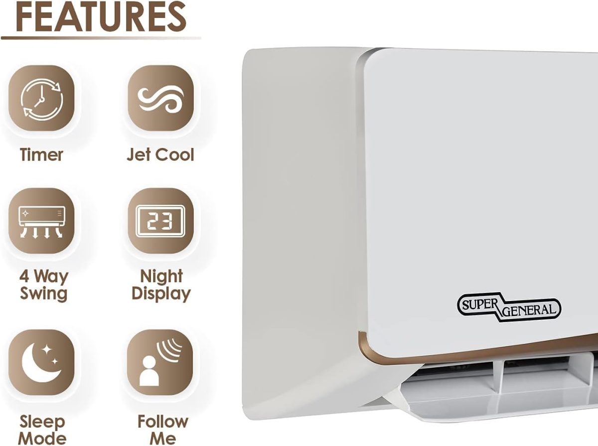 ⁦Super General 1.5 Ton Split System Air Conditioner with Cool Function | Model No KSGS183GE1 With Two Years Warranty⁩ - الصورة ⁦6⁩