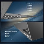⁦Machenike 17.3’’ Laptop, Intel Processor, 16GB DDR5 RAM, 1TB SSD, Backlit Keyboard, Large-Screen with 120Hz Refresh Rate, Perfect for Work, School, and Streaming, Windows 11 Home, Modern Grey⁩ - الصورة ⁦7⁩