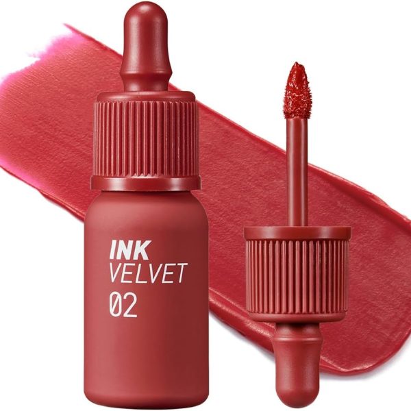 CLIO Peripera Ink the Velvet Lip Tint, High Pigment Color, Longwear, Weightless, Not Animal Tested, Gluten-Free, Paraben-Free (002 CELEB DEEP ROSE)