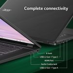 ⁦acer Chromebook Plus 515 Laptop with Google AI – 15.6" Full HD 1920 x 1080 IPS Touch Display | Intel Core i3-1305U | 8GB LPDDR5X | 256GB SSD | Wi-Fi 6E | FHD Camera | Chrome OS | CB515-2HT-33M4⁩ - الصورة ⁦9⁩