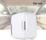 ⁦DDCVFREE Mini fridge ثلاجة مضغوطة مضغوطة متعددة الوظائف Mini جمال الوجه تجميل التجميل الثلاجة الشراب برودة فريزر الثلاجة دافئة للسيارة المنزل(White)⁩ - الصورة ⁦4⁩