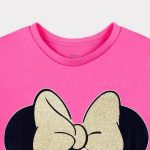 ⁦Disney Girls Disney Minnie Mouse Kids Girls Short Sleeves T-Shirt Western (pack of 1)⁩ - الصورة ⁦3⁩