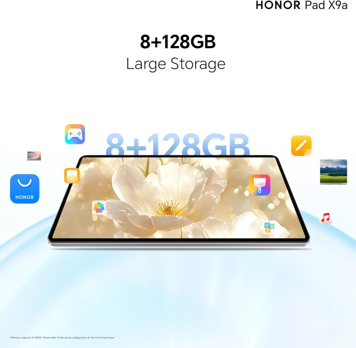 ⁦HONOR Pad X9a LTE Tablet 11.5" 120Hz Display, 8GB RAM + 128GB Storage, Snapdragon 685, 8300mAh Battery, 35W Fast Charging, Stylus Support, Grey, Android 15, (2025 Model) + FREE Protective Flip Cover⁩ - الصورة ⁦10⁩