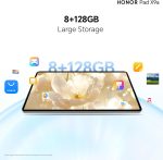 ⁦HONOR Pad X9a LTE Tablet 11.5" 120Hz Display, 8GB RAM + 128GB Storage, Snapdragon 685, 8300mAh Battery, 35W Fast Charging, Stylus Support, Grey, Android 15, (2025 Model) + FREE Protective Flip Cover⁩ - الصورة ⁦10⁩
