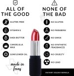 ⁦Apple Ever After Matte Lipstick for Women, Vegan Organic Lipstick Gluten-Free Creamy Color, Nourishing Lip Makeup with Vitamin E, Neutral Brick Red Lipstick Shade⁩ - الصورة ⁦8⁩