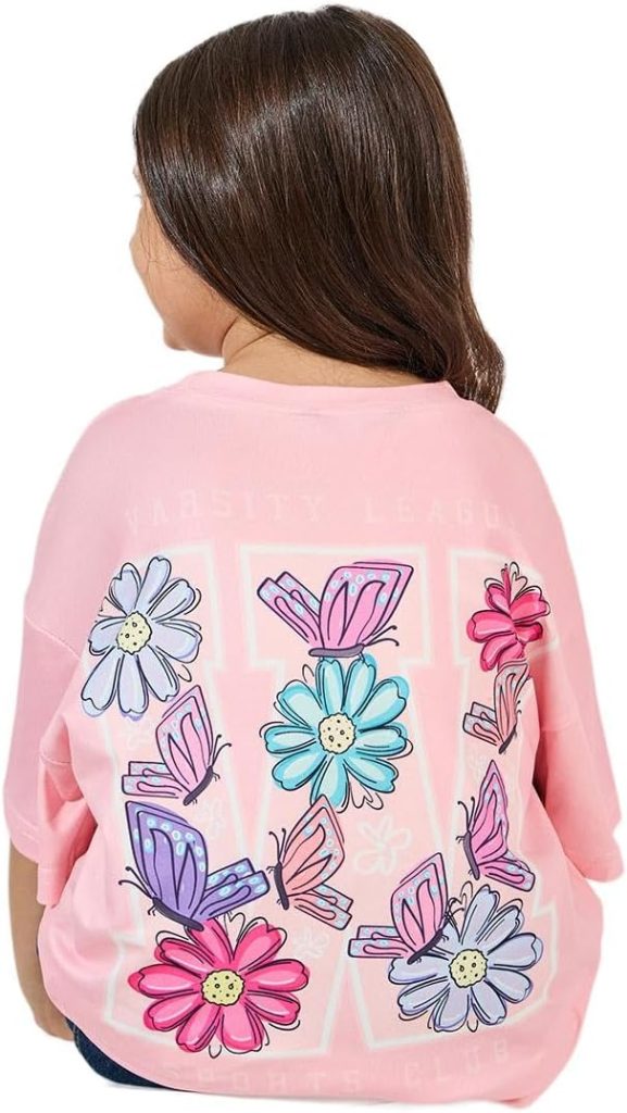 Styli Girls Graphic Back Printed Oversized T-Shirt