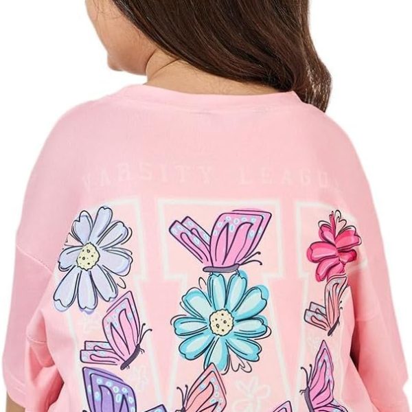 Styli Girls Graphic Back Printed Oversized T-Shirt