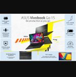 ⁦ASUS Vivobook Go 15.6” Business Slim Laptop, AMD Ryzen 3 7320U, 8GB DDR5 RAM, 1TB SSD, Webcam, USB C, 180° Lay-Flat, WiFi, Bluetooth5.1, Win 11, w/Cloth⁩ - الصورة ⁦2⁩