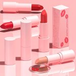 ⁦HappyoH 3 Colors Matte Red Lipstick Pack Set,Long Lasting 24 Hour Waterproof Velvet Nonstick Cup Lipgloss Dark Ruby Red Lip Stain Pigmented Lip Makeup Quality Professional Gift Sets⁩ - الصورة ⁦5⁩