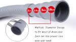 ⁦Washing Machine Drain Hose,Universal Drain Hose Extension Kit for Washer, Dishwasher Flexible Discharge Hose, With 1 Adapter 4 Hose Clamps 1 U-Bend Hose Holder (2M)⁩ - الصورة ⁦2⁩