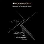 ⁦ASUS Vivobook S16 Laptop, Copilot+ PC, AMD Ryzen AI 7 350 with XDNA NPU, 16GB Memory, 1TB SSD, Neutral Black, M5606KA-DS76⁩ - الصورة ⁦7⁩