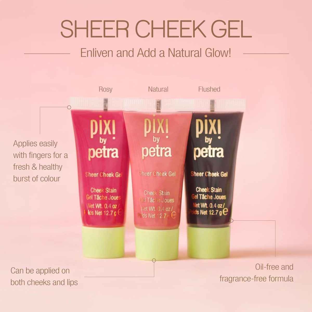 ⁦Pixi Sheer Cheek Gel, No. 4 Flushed, 0. 43 oz⁩ - الصورة ⁦3⁩