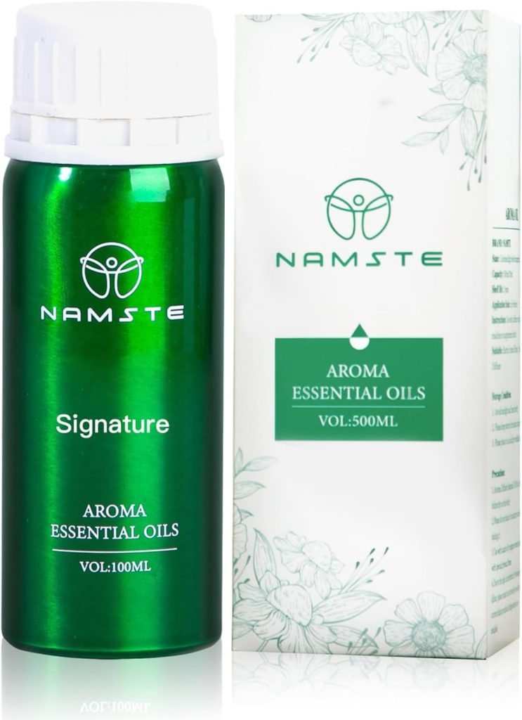 NAMSTE Aroma Essential Oil, 100ml Signature Collection Scents Diffuser Oil, 100% Pure Natural Essential Oils, Blend of Matricaria, Apple, Sandalwood for Home Aroma Device
