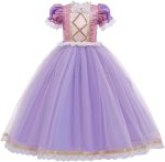 FYMNSI - Princess Rapunzel Costume for Kids Carnival Cosplay Princess Halloween Birthday Ceremony Wedding